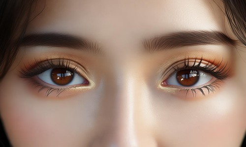 眼周比例协调通常指的是眼睛周围各部分（如眼睑、眼窝、眼角等）之间的比例和关系和谐、平衡，给人一种自然、美观的感觉